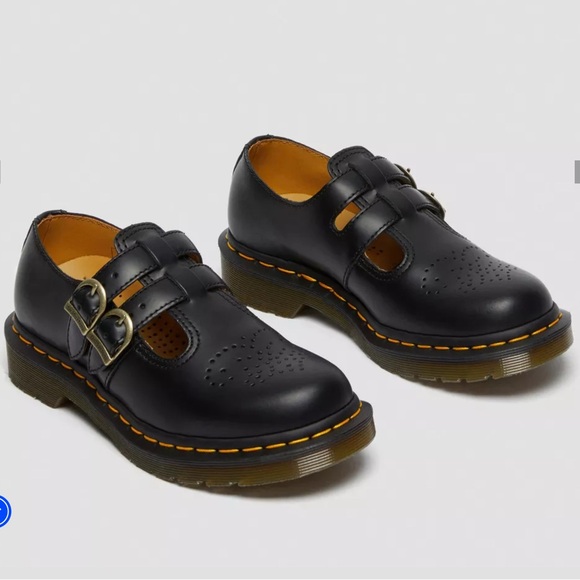 EUC Dr. Martens Smooth Leather Mary Jane Shoes Black Size US 7 - Picture 1 of 11
